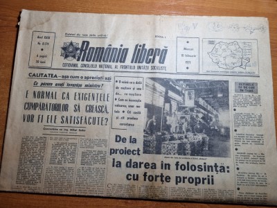 romania libera 10 februarie 1971-articol si foto jud. cluj, orasul braila foto