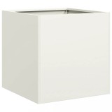 Cumpara ieftin Jardiniera, alb, 40x40x40 cm, otel laminat la rece