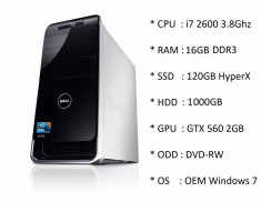 Pc Gaming Dell XPS i7-2600, 16GB DDR3 , SSD + HDD , GTX 2GB la 1000lei foto