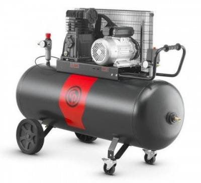 Compresor Aer Chicago Pneumatic Piston Rezervor 200L Debit 393L/Min 10 Bar Mobil 220V 4116024354 foto