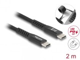 Cablu USB 2.0 Type C cu invelis magnetic PD 3.0/60W 2m Negru, Delock 81120