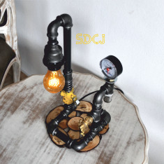 lampa 2 brate steampunkdesigncj, lampa steampunk, corp de iluminat foto