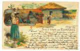 5611 - ETHNIC, Country Life, Litho, Romania - old postcard - used - 1907, Circulata, Printata