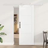 Ușa glisantă vidaXL cu set de accesorii alb 73.5x198.5 cm din lemn masiv pin
