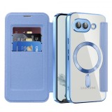 Husa MagSafe pentru Google Pixel 9a, Techsuit, SmartMag Book, Bleu