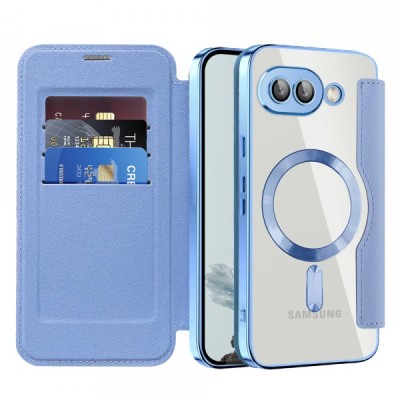 Husa MagSafe pentru Google Pixel 9a, Techsuit, SmartMag Book, Bleu foto