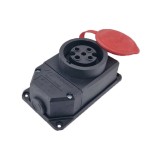Cumpara ieftin Prelungitor trifazic fara fir, Mutlusan, o priza, cu capac, din cauciuc, 16A, 380V, MUT-62