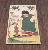 Carte Poștală Veche Franceză &ndash; Umor &bdquo;D&rsquo;o&ugrave; reviens-tu, petit polisson?&rdquo;, Ilustrație Boulnois, M.D. Paris