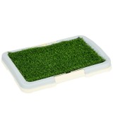 PawHut Toaleta pentru Caini 3 Straturi cu Gazon Artificial, Grila si Tava 46.5x34x5.5 cm