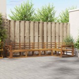 vidaXL Set de canapele de exterior 5 pcs natural Lemn Solid de Acacia 3367582