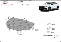 Scut metalic cutie de viteze Audi Q8 2018-prezent foto