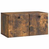 vidaXL Oglindă TV montată pe perete Stejar fumuriu 59,5 x 31 x 30 cm 899220