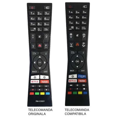 Telecomanda compatibila TV JVC RM-C3331 ER 1695-N MFY 1685 (358) foto