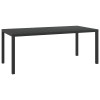 VidaXL Masă de grădină, negru, 185 x 90 x 74 cm, aluminiu și WPC 42792