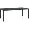 vidaXL Masă de grădină, negru, 185 x 90 x 74 cm, aluminiu și WPC 42792