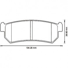 Placute frana Daewoo Lacetti Hatchback (Klan), Nubira Wagon (Klaj, Klan), Nubira Limuzina (Klaj), Nubira Limuzina (Klan) SRLine parte montare : Punte