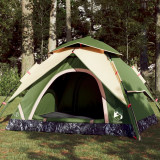 VidaXL Cort de camping cupolă 4 persoane, setare rapidă, verde