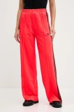 Adidas Originals pantaloni de trening Firebird culoarea roșu, cu imprimeu, JW1227