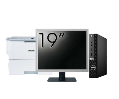 Pachet Calculator Second Hand DELL OptiPlex 7080 Mini PC, Intel Core i5-10500T 2.30 - 3.80GHz, 8GB DDR4, 256GB SSD + Monitor 19&amp;amp;quot; + Imprimanta Bro foto