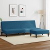 VidaXL Set canapea 2 piese, albastru, catifea