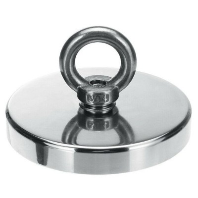 Magnet neodim oala D120 mm carlig inelar rotativ magnet fishing 480kg foto