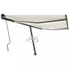 VidaXL Copertină retractabilă manual cu LED, crem, 400x350 cm 3069822