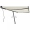 vidaXL Copertină retractabilă manual cu LED, crem, 400x350 cm 3069822