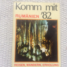 Komm Mit Rumanien '82 ghid turism romania 1982 RSR harti ilustrat in lb. germana