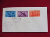 ROMANIA 1950 - UN AN DE LA INFIINTAREA ORGANIZATIEI DE PIONIERI - STAMPILA 1-VI-1950 ZIUA INTRNATIONALA A COPILULUI LP265 (T279)
