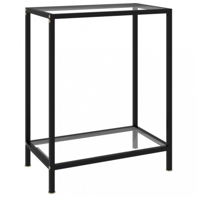 vidaXL Masă consolă, transparent, 60 x 35 x 75 cm, sticlă securizată 322827 foto