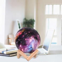 Lampa 3D Galaxy Moon cu 16 culori si telecomanda, pentru cei care vor sa calatoreasca in spatiu fara racheta foto