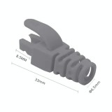 Manson protectie mufa RJ45, gri (100buc) RJ45-CAP-GY
