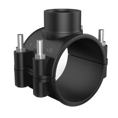 Colier fixare teava PEHD, Flores, nr-6712, negru, 32 mm x 3/4"