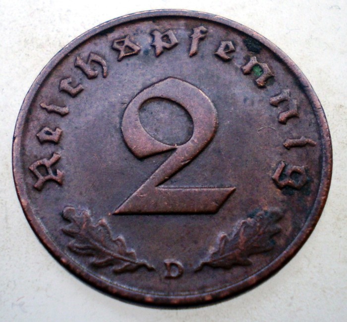2.982 GERMANIA 2 REICHSPFENNIG 1937 D
