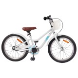 vidaXL Bicicletă pentru Copii 18 Inci pentru 5-7 ani Alb 42009590