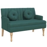 Cumpara ieftin Bancheta cu perne, verde inchis, 113x64,5x75,5 cm, textil