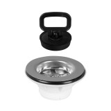 Ventil pentru lavoar, Eurociere 3328, cu gratar inox, dop, 1&quot;1/2