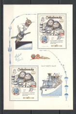 Cehoslovacia.1983 Programul Intercosmos:Cosmonautica-Bl. XC.340 foto