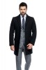 Palton barbati casmir negru business B103, 50, 58