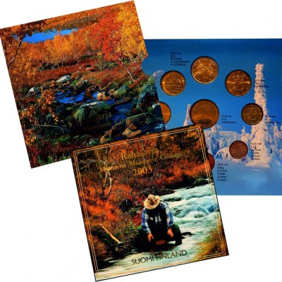 Finlanda 2003 - Set complet de euro bancar de la 1 cent la 2 euro + medal BU foto