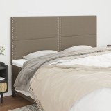 Cumpara ieftin Tăblii de pat, 4 buc, gri taupe, 100x5x78/88 cm, textil