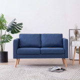 Canapea cu 2 locuri, albastru, material textil GartenMobel Dekor, vidaXL