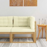 vidaXL Sofa Colțar pentru Exterior Poliester Alb 901546