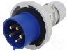 Conector alimentare AC, IEC 60309, IP67, 32A, 250V AC, 5 pini, PCE - 0252-9