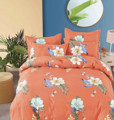 Lenjerie de pat pentru o persoana cu 2 huse de perna patrata, Rhamnus, bumbac mercerizat, multicolor foto