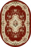 Cumpara ieftin Covor Oval Model Lotos 570-210, Marime 80 x 150 cm, Grena, Rosu, Inaltime Fir 8 mm, Antialergic, Polipropilena, Living, Dormitor, Sufragerie, Birou