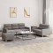 vidaXL Set de canapea cu perne, 3 piese, gri taupe, material textil 3201615