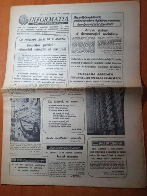 informatia bucurestiului 9 martie 1983-cu prilejul zilei de 8 martie foto