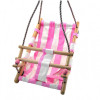 Leagan pentru copii, textil/lemn, roz, max 70 kg, 36x24x45 cm, Strend Pro