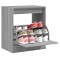 Gossi pantofar, gri sonoma, 60x42x69 cm, lemn prelucrat